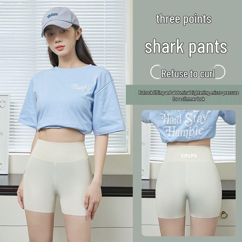 

Women s Shark Skin Cycling Shorts: Summer Tummy Control, Anti-Exposure, Wear Outside, Tight-Fit Yoga Base Layer M 35-50 kg