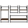 VidaXL Ensemble d'étagères murales avec barres 4 pcs chêne marron 836267