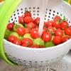 Rotierender Abtropfkorb, Reinigungskorb für Obst und Gemüse, Dehydration und Wasserwerfen, rotierender Abtropfkorb für den Haushalt