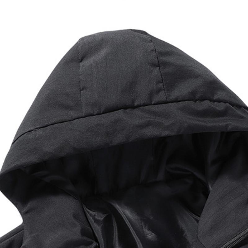 Large Size 5xl Autumn And Winter New Trendy Solid Color Men's Thickened Loose Casual Men's Daily Hooded Jacket