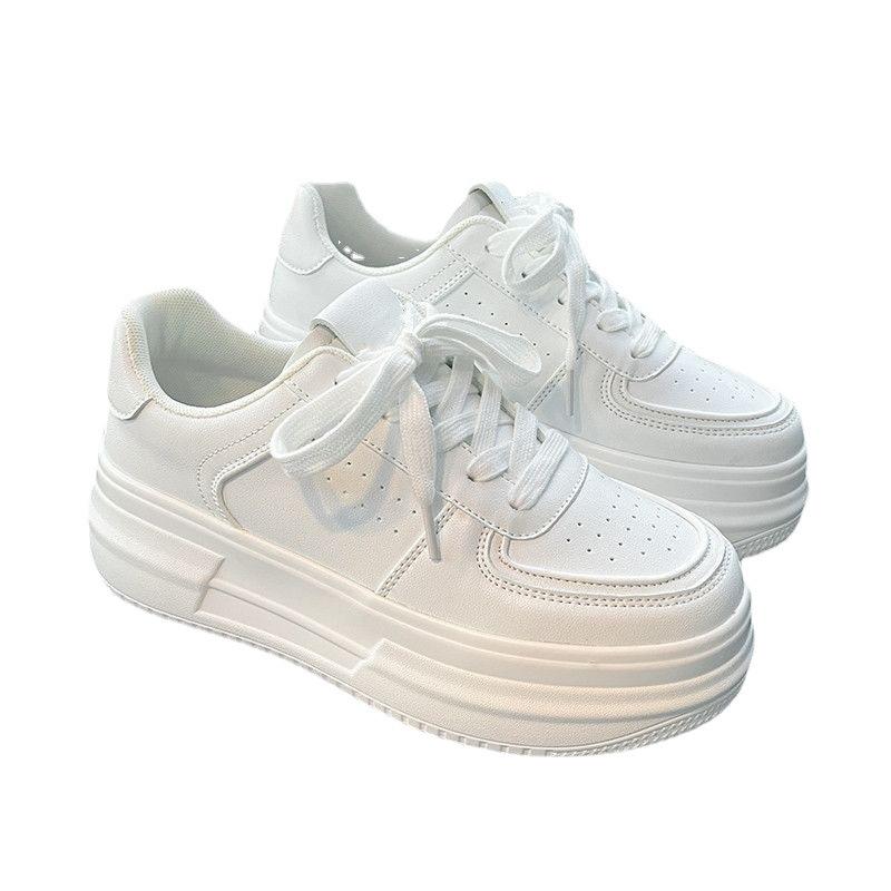New spring and summer little white shoes women's ins tide thick-soled muffin shoes heightening versatile sports and leisure board shoes
