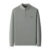 Men's Stand Collar Double-Sided Solid Color Half-Zip Casual Warm Long Sleeve Hoodie