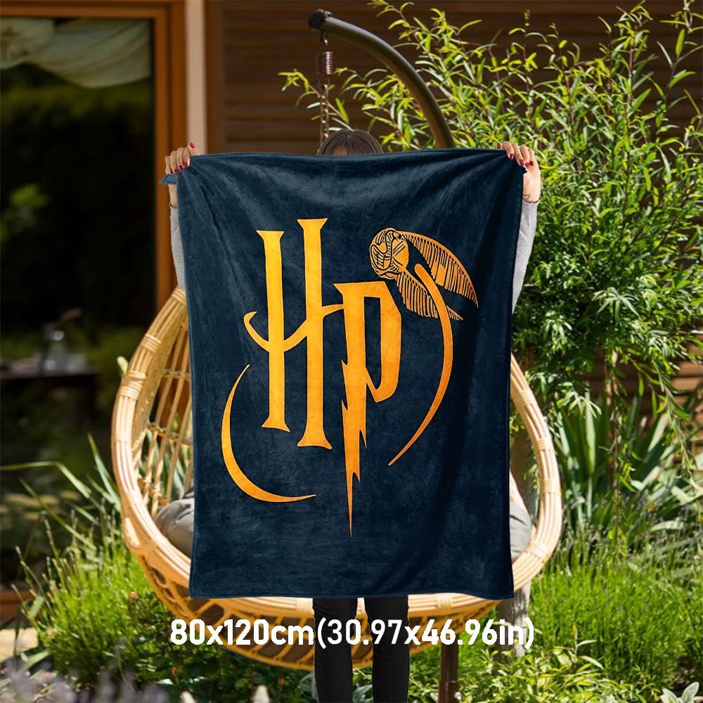 1pc Harry Potter Golden Snitch Outdoor Flannel Throw Blanket All Season Soft Warmth,Home Decor 1031169