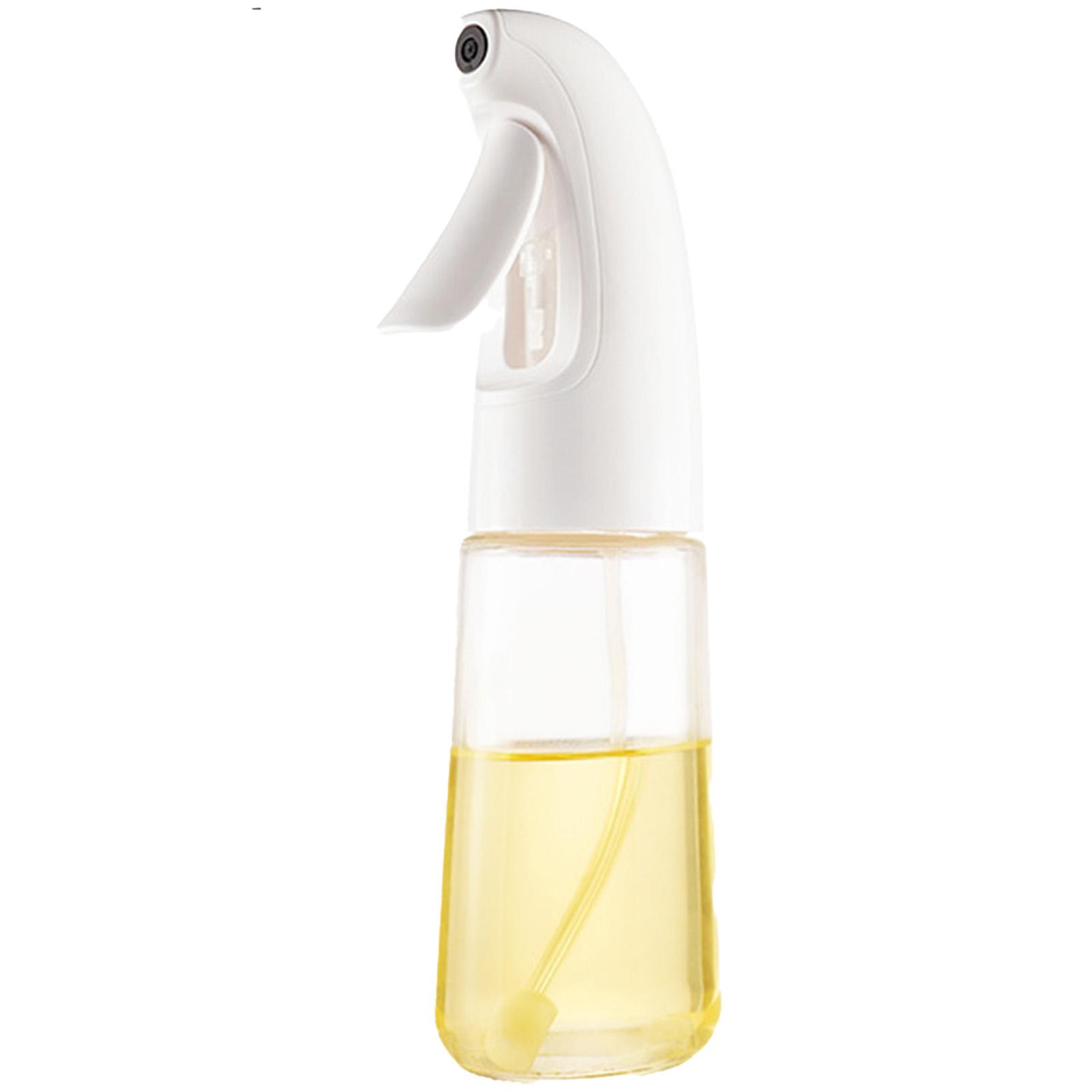 

22cm Glass Oil bottle Stainless Steel Oil Sprayer Kitchen Press Type Oil Bottle for Cooking Baking Salad Dressing with Nozzle