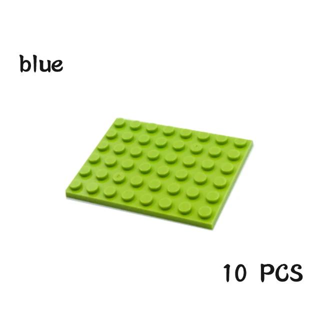 

10pcs DIY Building Blocks 6x8 Dot 12Color Educational Creative Toys for Children Size Compatible With 3036 Thin Figures Bricks
