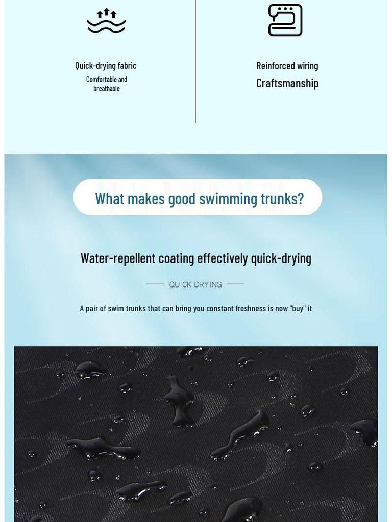 Pánské rychleschnoucí plavky z žraločí kůže a set čepice - Závodní voděodolné plavky