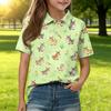 Kids Casual Short Sleeve Polo Shirt Animal Print Cotton Blend Comfortable Fit Lightweight Breathable Fabric Summer Wear