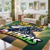 Penrith Panthers Design Crystal Velvet Rug Soft Decorative Mat for Bedroom Entrance