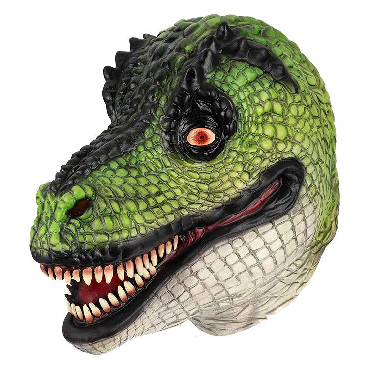 Terrifying Green Dragon Latex Mask One size fits all adults зелёный