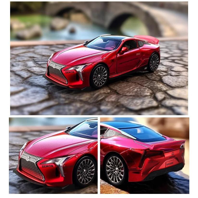 1/32 LEXUS LC500 Alloy Sports Car Model Diecast Toy Racing Car Vehicle Model Simulation Sound and Light Car Toys Collectible Kids Gift