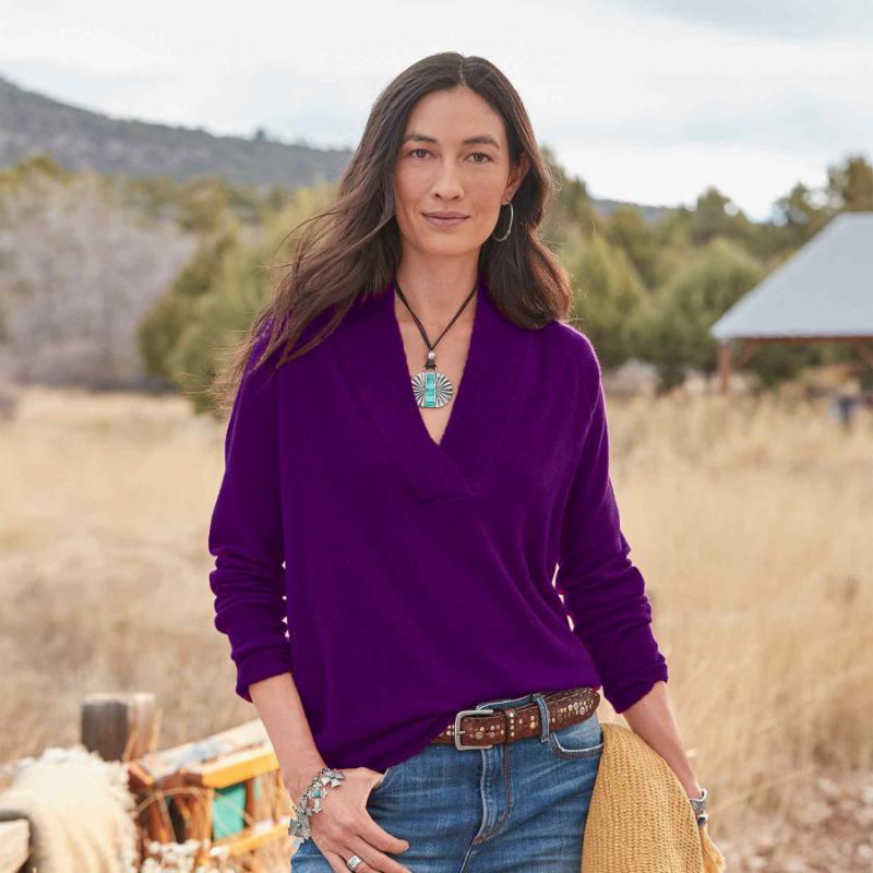 Damen-T-Shirts mit V-Ausschnitt, reine Farbe, lockere Langarm-Tops und Langarm-Tops