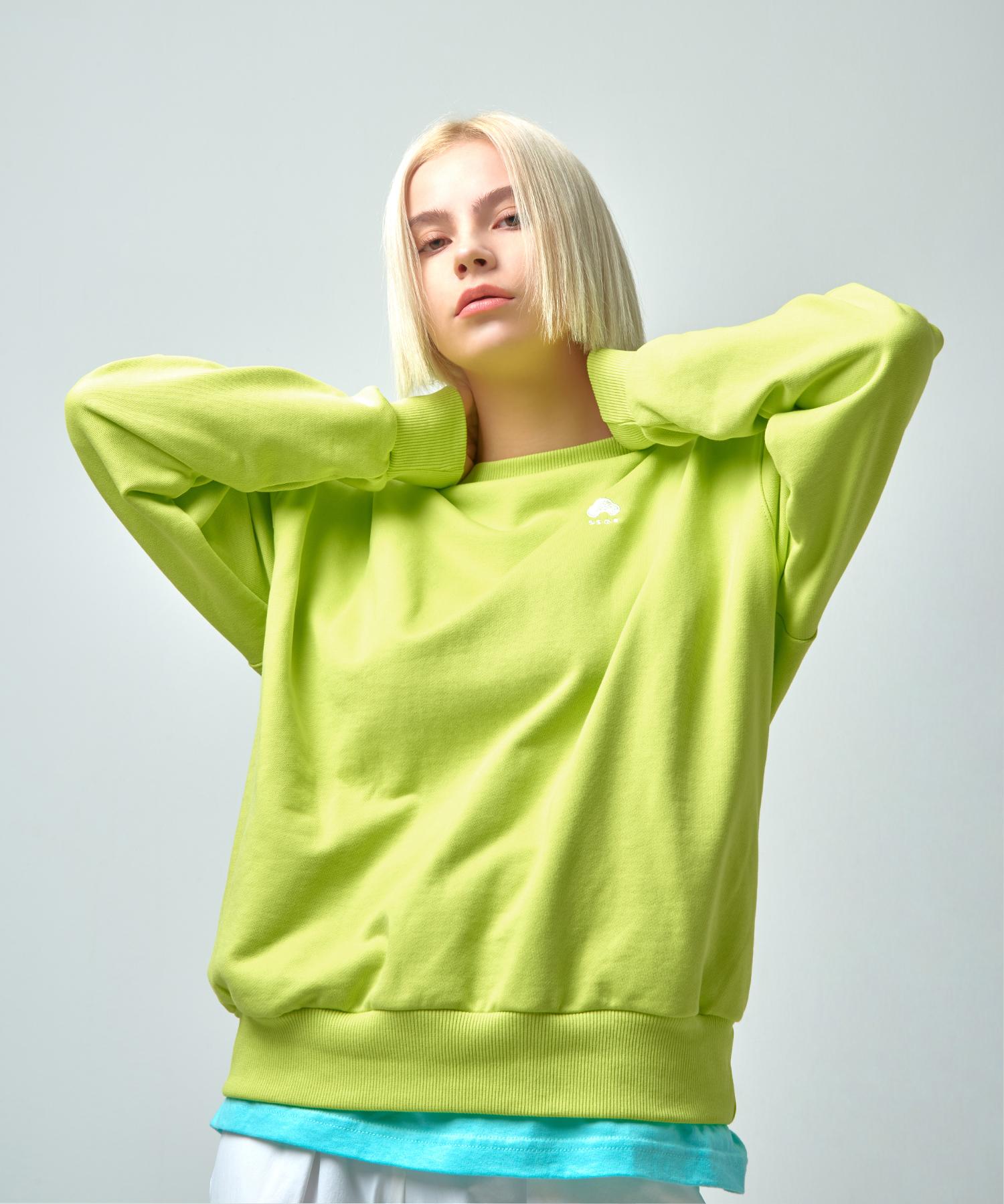 Ssql Унисекс Вышитая толстовка Acc_02_Лайм_Средний Neon Green/Medium