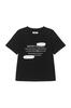 DEINET Patched Lettering T-Shirt In Black