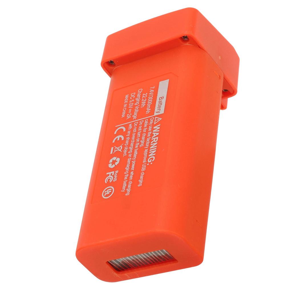 RC Drone Lithium Battery 7.4V 3000mAh Drone Battery Replacement for LYZRC L800 PRO2 Orange