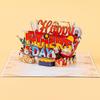 Fathers Day Card, 3D Happy Fathers Day Card Pop Up with with Envelope & Blank Card,Greeting Card for Husband Dad from Daughter Son Kids Wife