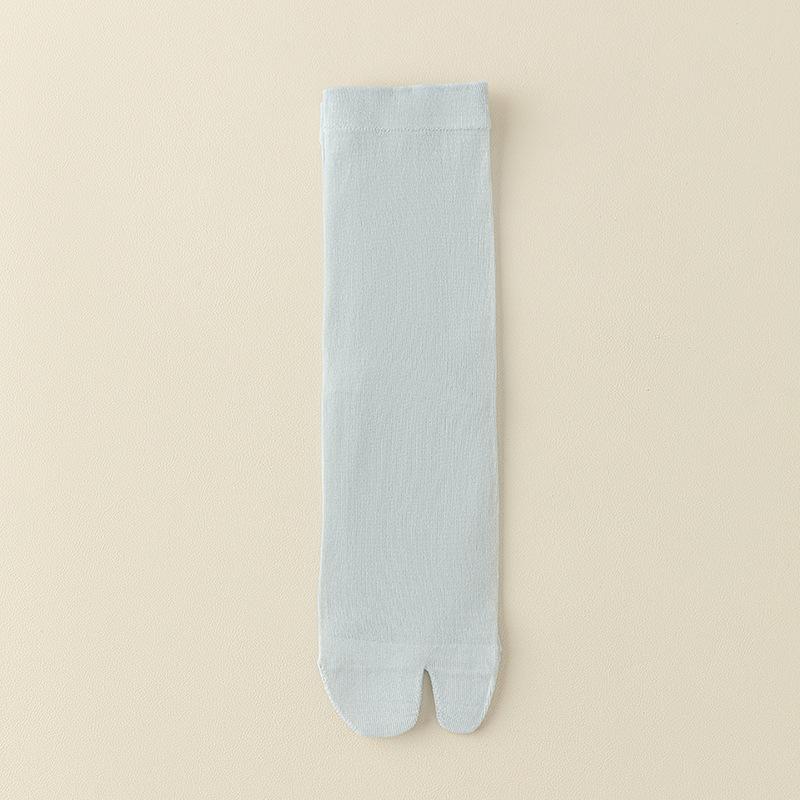 Silk-silk Two-toed Summer Children's Lightweight Sports Odor-resistant Breathable Stack Socks with Separate Toes, Ankle-length Socks for The Feet.