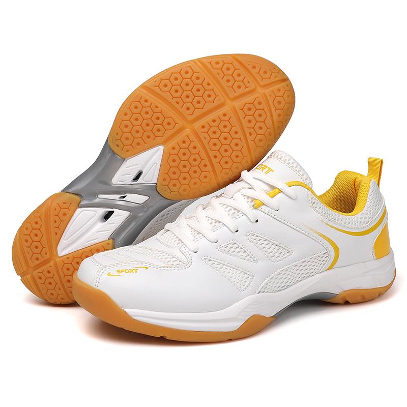 

36-46 Унісекс Кросівки Протиковзкі та Зносостійкі Професійні Взуття для Настільного Тенісу Бадмінтону Спортивні Тренувальні Взуття 46 жовтий/білий