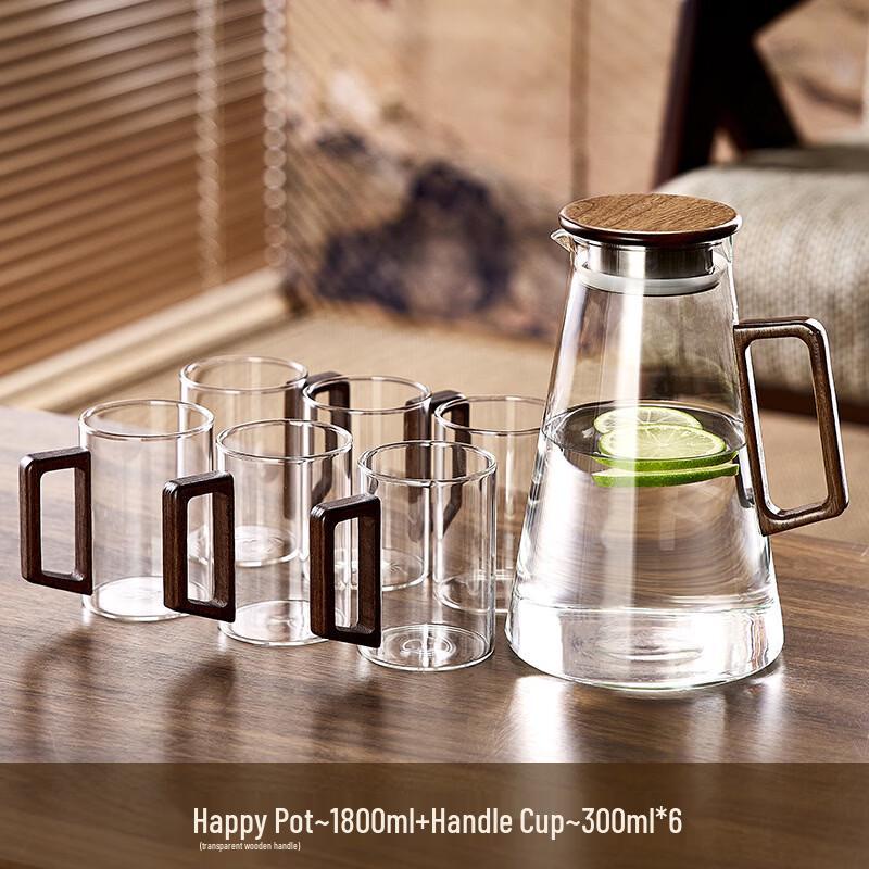 Hantun Borosilicate Glass Kettle and Mug Set