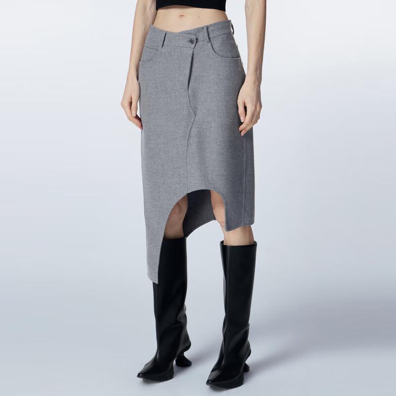 JNBY Elegant H-Line Wool Blend Skirt