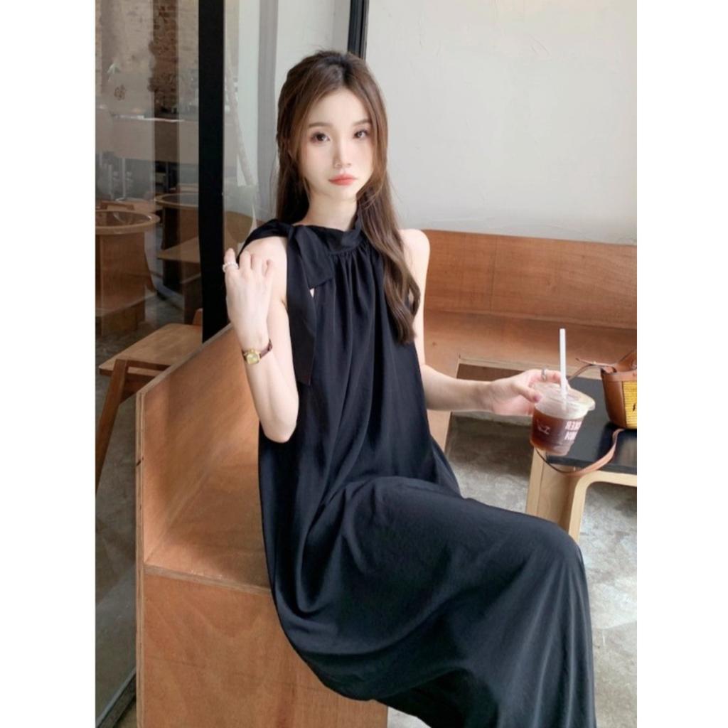 French off-the-shoulder vest dress for women's summer new straps design sense and thin temperament holiday style dress