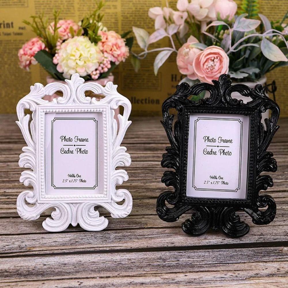 Resin Wedding Photo Frame Photo Prop Baroque Photo Holder Mini Retro Photo Frame
