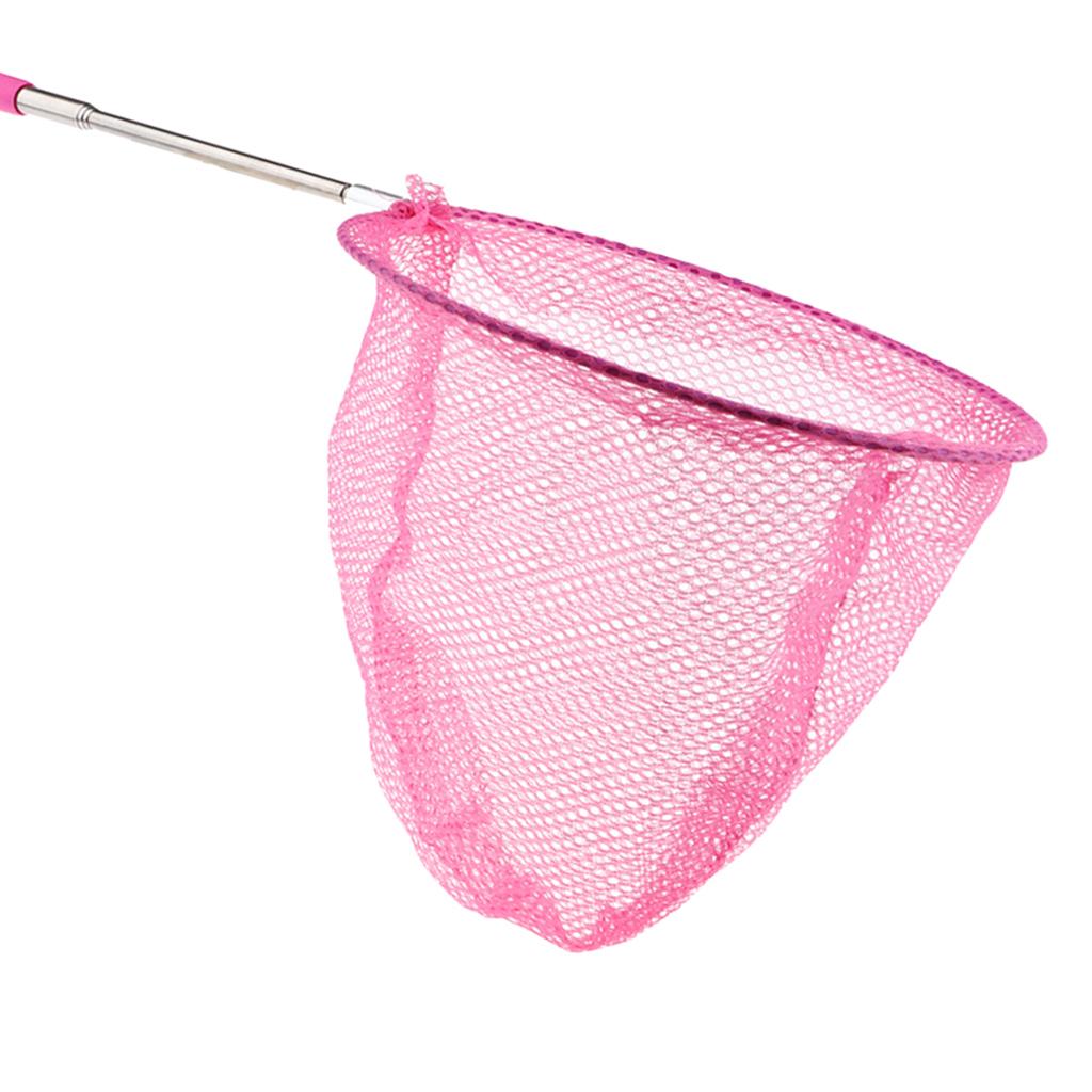 Folding Kids Fishing Net Lightweight Stainless Steel Extendable Butterfly Bug Catcher for Outdoor Pond Garden Exploration