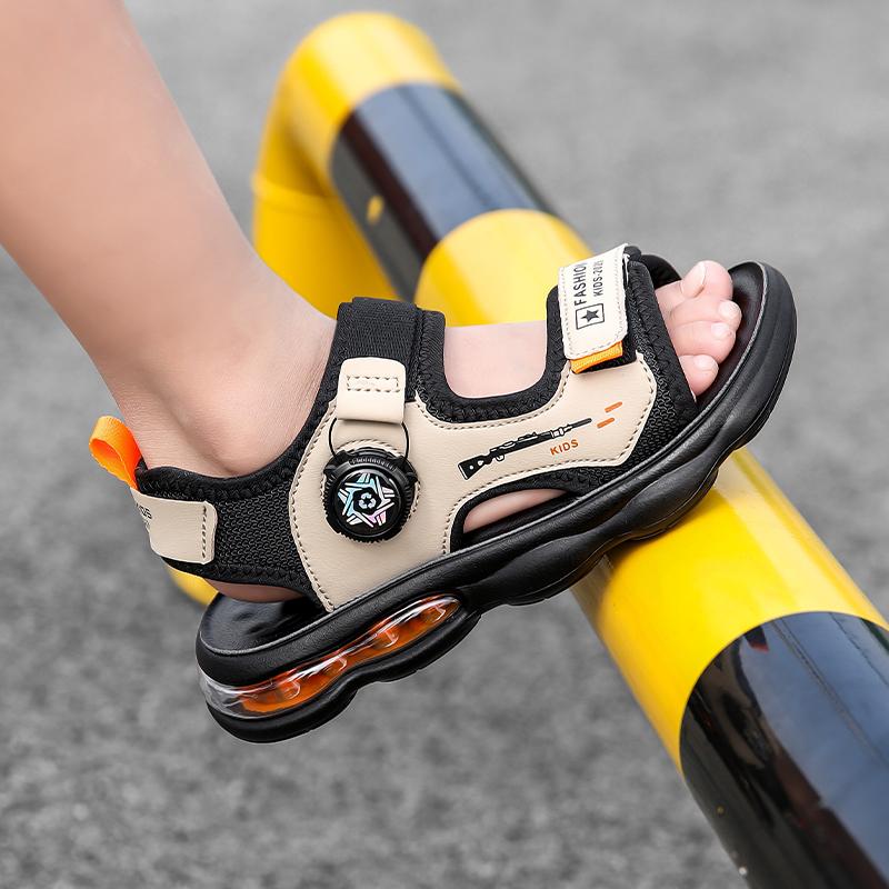 32-42 Children's Summer Large Breathable Fashion Velcro Air Cushion Casual Sandals Beach Shoes