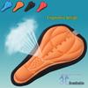Colorful 3D Silicone Saddle Cover: Breathable, Thickened Mountain Bike Seat Cushion.