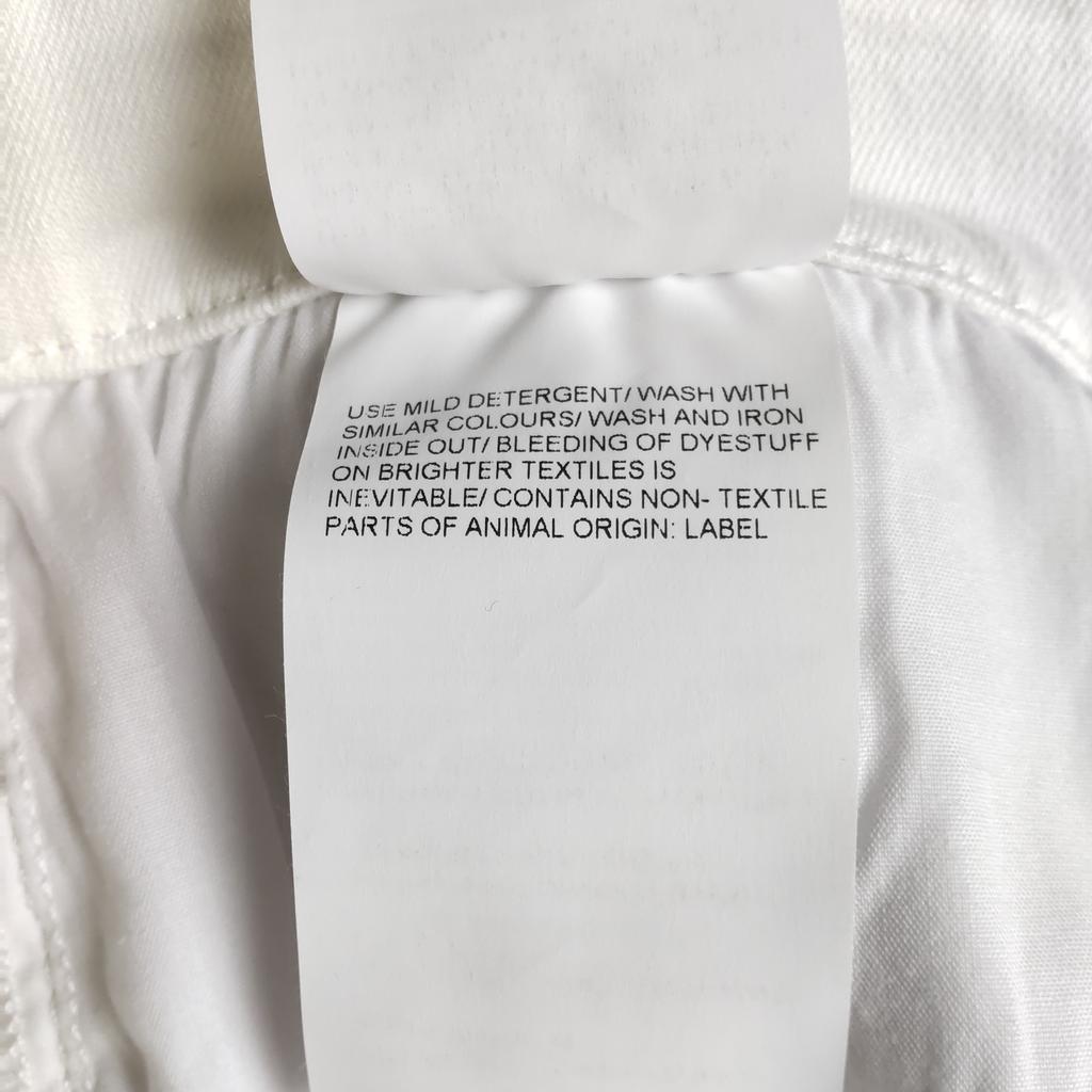 NEW Tag Unused ESCADA Flare Pants 36 Women S-M Inset 78cm White Denim Bottoms(USED)