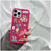 Funny Pink Cartoon Graffiti Animals Telefonveske For Iphone 11 13 12 14 Pro Max Xs Xr X 8 7 Plus Se 12 13 Mini Soft Cover Bumper