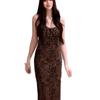 French niche leopard print suspender long dress women's summer night main store sexy backless dress waist hip skirt