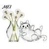 Cat Whiskers Holder Refrigerator Magnet Magnet, Transparent Furs Keepsake Vase Shape Fridge Pet Memorial Decoration for Home, Kitchen Hair Collector