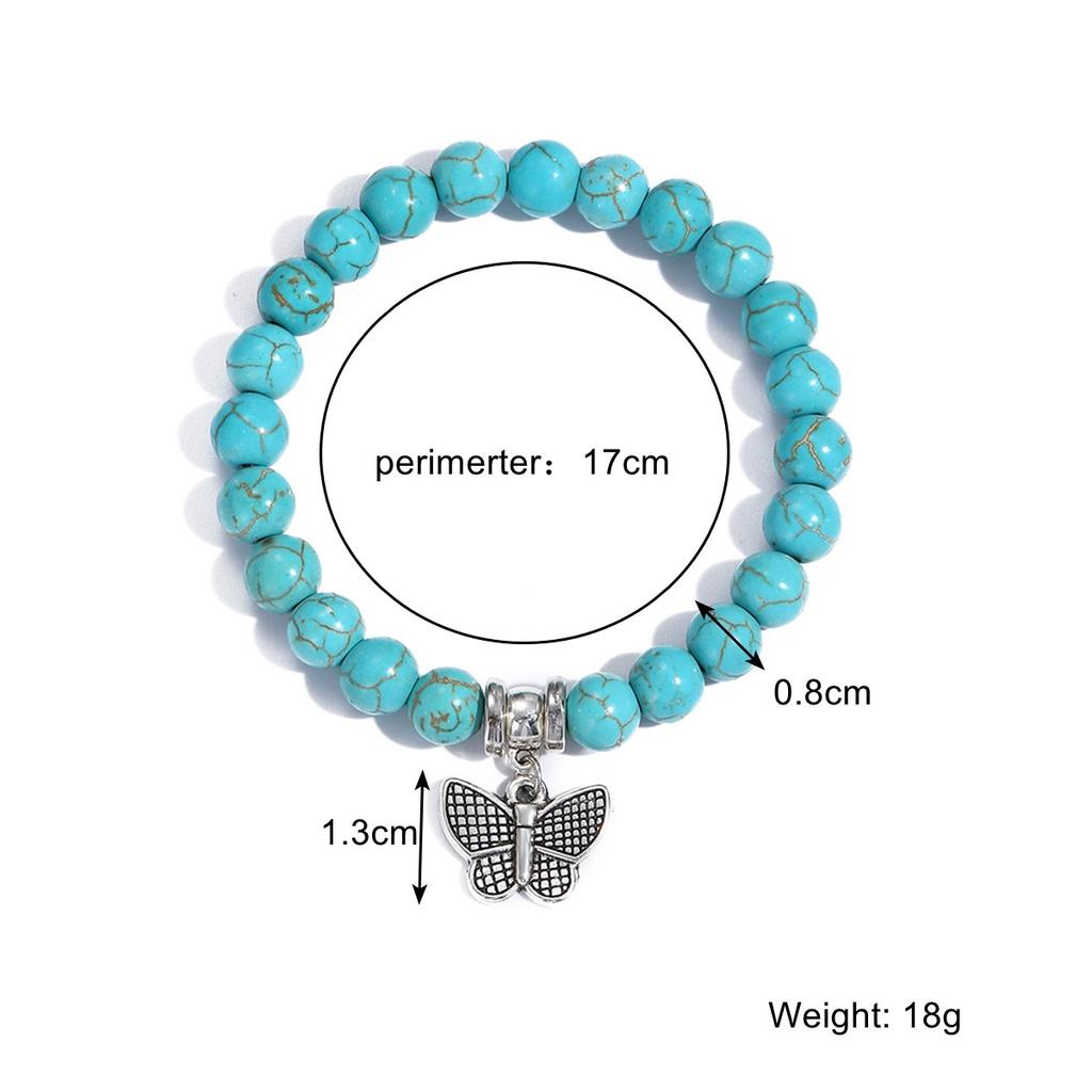 Fashionable Bohemian Ethnic Turquoise Beaded Bracelet Set For Women