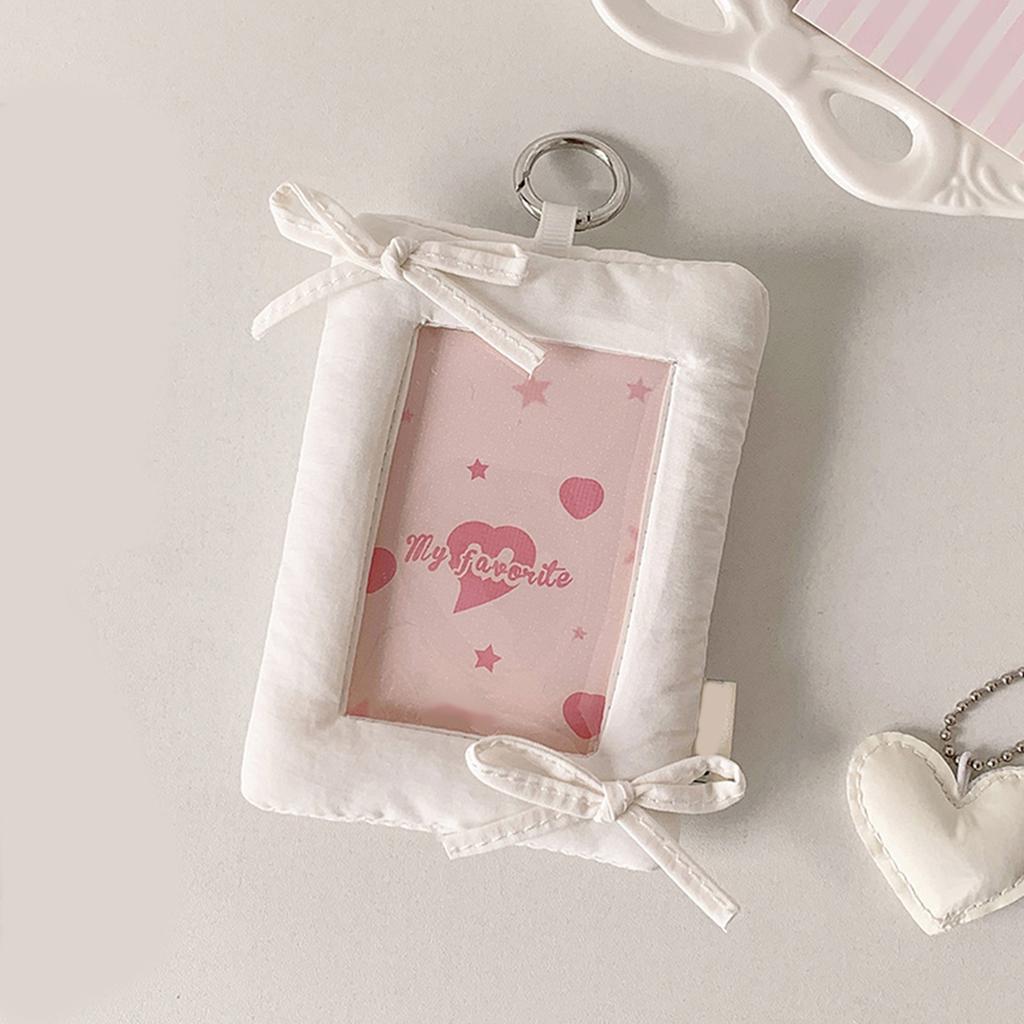 Cartoon Photocard Holder Kpop Photo Card Holder with Keychain ID Card Holder Pendant Keychain Student Card Sleeves