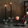 4 Pack Tall Bleeding Candles Horrible Candle Set Home Decoration Spooky Blood Drip Funny Black Tapered Candlesticks Party 2 Colors