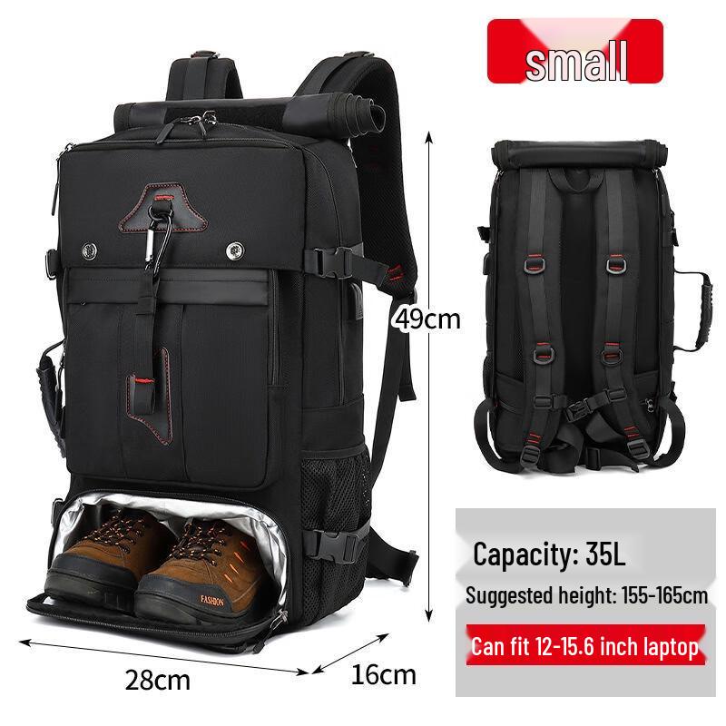 Li Shen Men s Outdoor Expandable Roll-top Backpack 35L