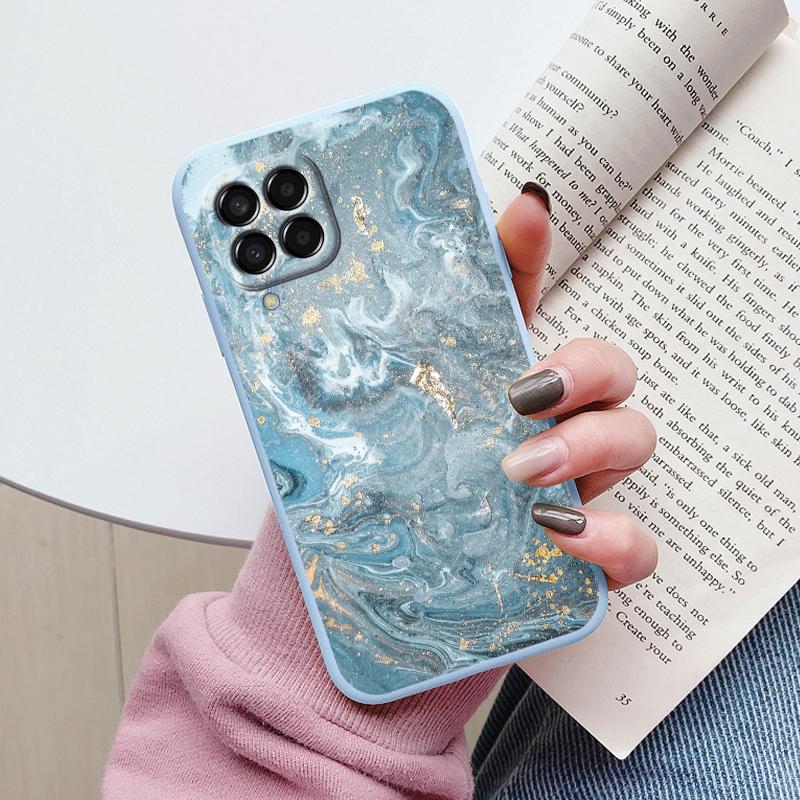 Case For Samsung Galaxy M33 M53 5G Phone Cover Vintage Marble Watercolor Painting Silicone tpu Funda For Samsung M55 M54 M34 M13