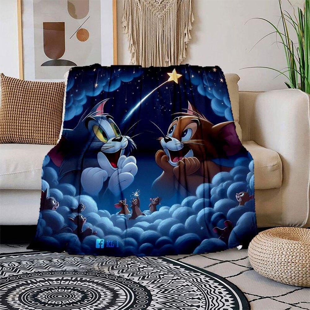 

Tom & Jerry Kids Cartoon Wallpapers for Phone HDBlanket Flannel Throw Blanket for Sofa, Bed, Travel, Camping, Office 100x150cm
