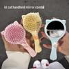 Kitty Cat 2-in-1 Airbag Mirror & Comb: Cute, Portable Cartoon Massage