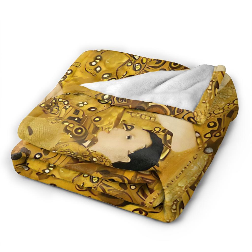 Timeless Maternal Bond-Inspired by Gustav Klimt Mother And Child Blanket Winter Decorative Living Room Novelty Bedspread