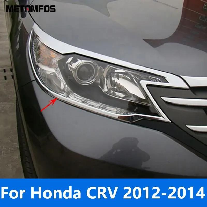 Декоративная накладка на корпус фары для Honda CRV CR-V 2012 2013 2014 Хромированная рамка фары Защитная накладка Аксессуары Стайлинг автомобиля