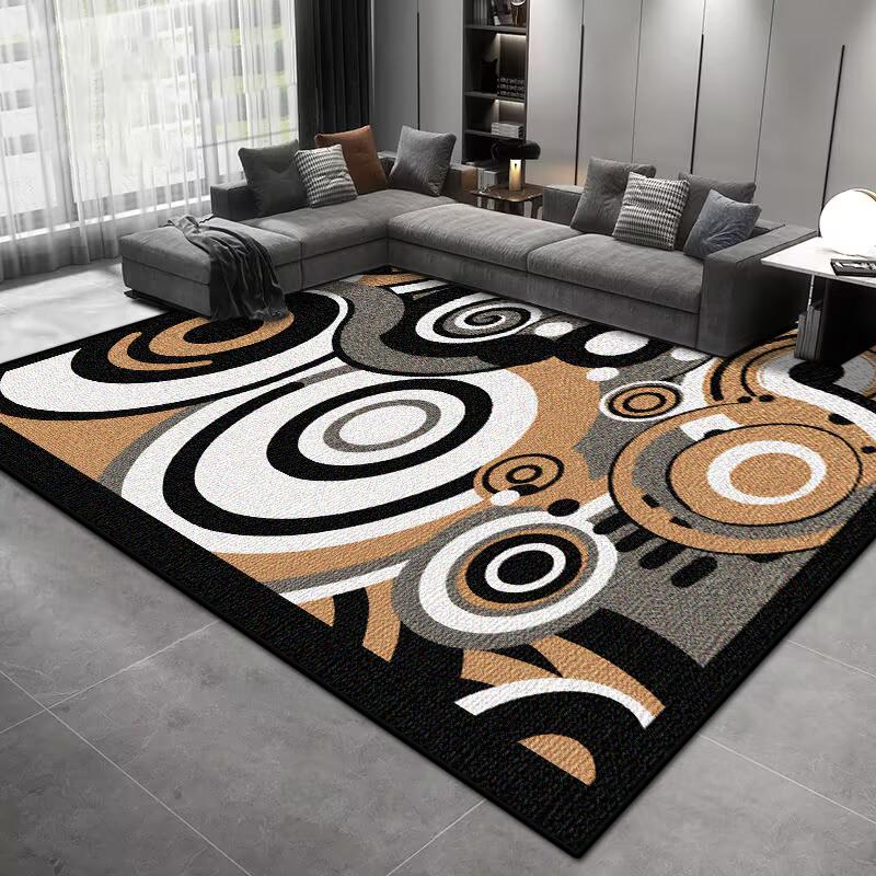 Moderner Abstrakter Dekorteppich in Großer Größe für Wohnzimmer Rutschfest Weich Couchtischmatte Leicht zu Reinigen Raumdekor Bereichsteppich