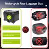 45L Motorcycle Top Box Universal Waterproof Rear Luggage Storage Tool Cases Trunk Tour Tail Box with Quick Release Plate Tools