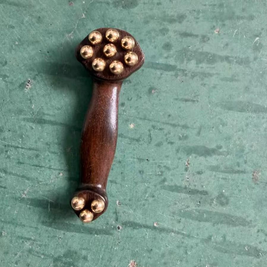 Sandalwood Lotus Copper Bead Eye Massager & Muscle Scraping Stick