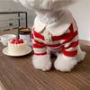Breathable Dog Thin Shirt Collared Style Dog T Shirts Fashion Dog Striped Shirt  Kittens Wear