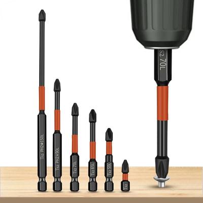 Magnetic Cross Screwdriver Head 25/50/65/70/90/150mm Anti-Rust Bits 1/4 Inch Hexagon Bit For Electric Screwdriver