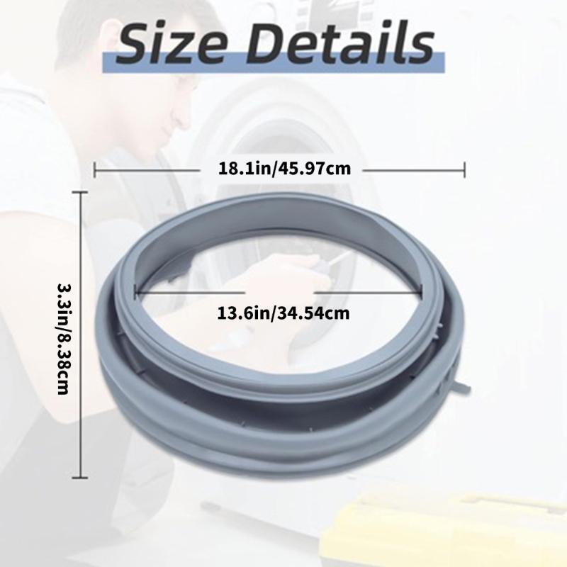 Washing Machine Door Seal Rubber Rings W10290499 High Elasticity Rubber Washer Door Seal Replacement Part Easy to Install