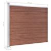 WPC Fence Panel Set 526 x 146 cm Brown