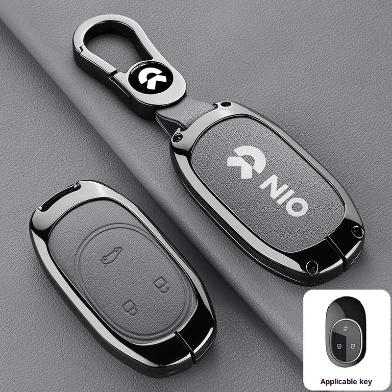 Zinc Alloy Leather Car Key Key Case For Nio Et7 Et5 For Nio Nio Es6 Es8 Ec6 Et7 Key Fob Car Key Case