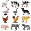 Educational Farm Animal Toy Set For Kids, 12 Miniature Figures Included